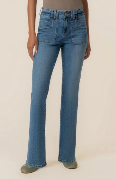 Kut From The Kloth Stella High Waist Flare Jeans In Blue