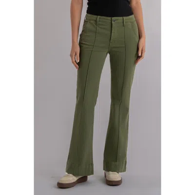 Kut From The Kloth Stella High Waist Flare Pants In Green