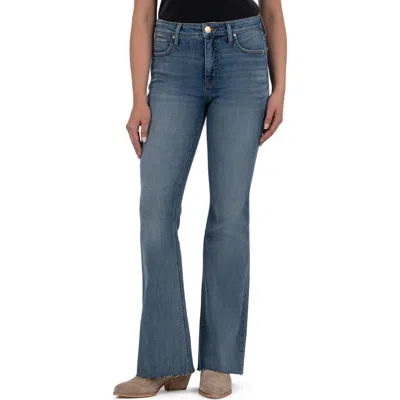 KUT FROM THE KLOTH KUT FROM THE KLOTH STELLA HIGH WAIST RAW HEM FLARE JEANS