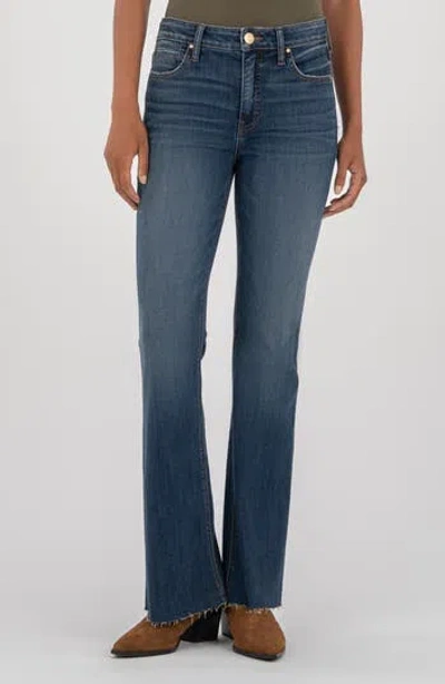 KUT FROM THE KLOTH KUT FROM THE KLOTH STELLA RAW HEM HIGH WAIST FLARE JEANS