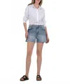 Kut From The Kloth Hailey High Rise Short In Focus With Medium Base Wash In Blue