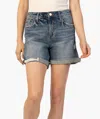 Kut From The Kloth Taylor High Rise Shorts In Assembled In Blue