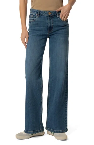 Kut From The Kloth The Jean High Waist Wide Leg Jeans In Force W/dark Ba