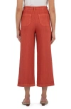 Kut From The Kloth Topaz High Waist Crop Wide Leg Linen Blend Pants