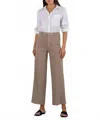 Kut From The Kloth Topaz Linen High Rise Wide Leg Pants In Khaki