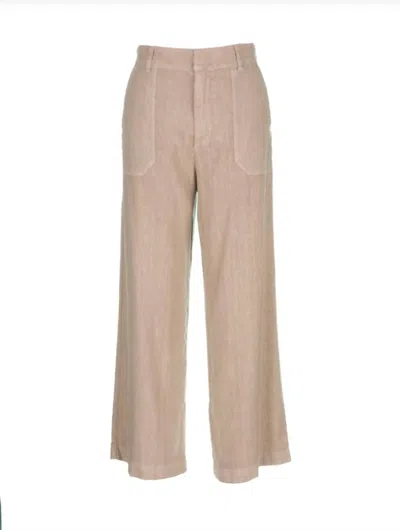 Kut From The Kloth Topaz Linen Wide Leg In Khaki In Green