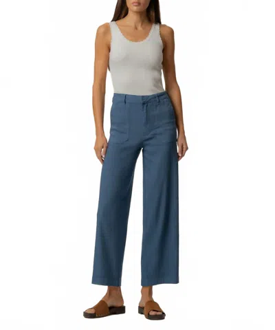 Kut From The Kloth Topaz Linen Wide Leg Pants In Coastal Blue
