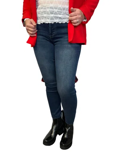 Kut From The Kloth Utmost Wash Charlize High Rise Jeans In Dark Denim In Blue