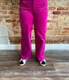 Kut From The Kloth Velvet Five-pocket Jean In Fuchsia