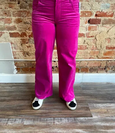 Kut From The Kloth Velvet Five-pocket Jean In Fuchsia