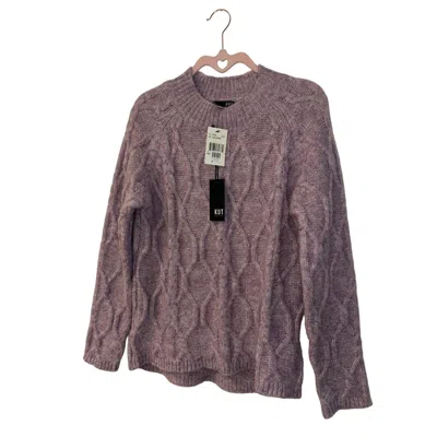 Kut From The Kloth Women's Cable Knit Sweater In Lilac In Brown