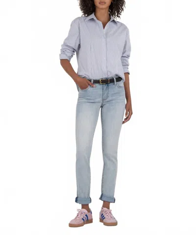 Kut From The Kloth Women's Catherine Ocean Boyfriend Jeans In Blue
