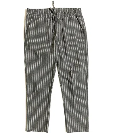 Kut From The Kloth Women's Drawcord Striped Casual Trousers In Gray In Grey