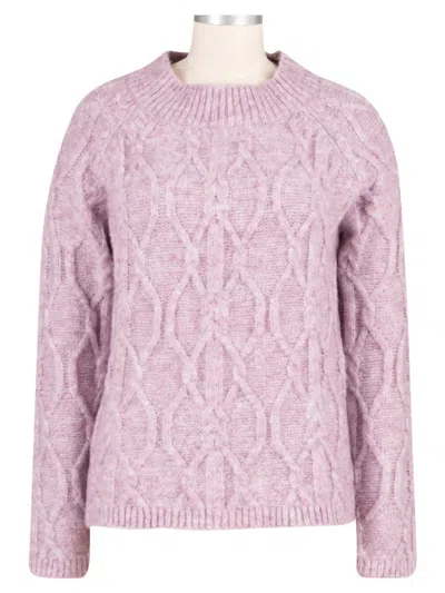 Kut From The Kloth Women's Eudora Cable Sweater In Lavender In Pink