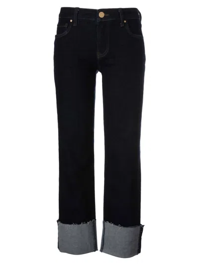 Kut From The Kloth Women's Faye High Rise Straight Leg Jean In Kindled In Blue