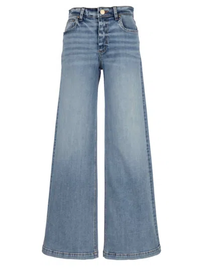 Kut From The Kloth Women's High Rise Wide Leg Clean Hem Jeans In Enforce Wash In Blue
