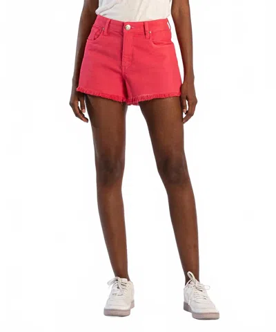 Kut From The Kloth Women's Jane High Rise Short In Pink In Red