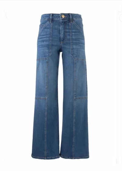 Kut From The Kloth Jodi- High-rise Straight Leg, Pork Chop Pocket In Proudly In Blue