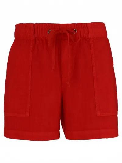 Kut From The Kloth Women's Katana Linen Shorts In Tomato Red