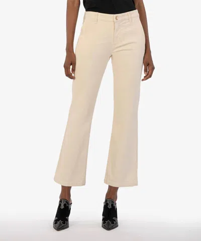 Kut From The Kloth Women's Kelsey Ankle Flare Corduroy Jeans In Ivory In Neutral