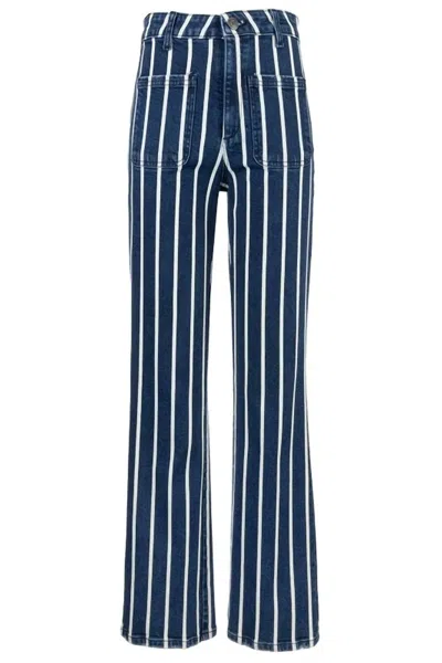 Kut From The Kloth Women's Kelsey High Rise Ankle Flare Jeans In Indigo/white In Blue