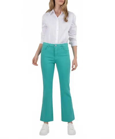 Kut From The Kloth Women's Kelsey High Rise Ankle Flare Pants In Turquoise In Blue