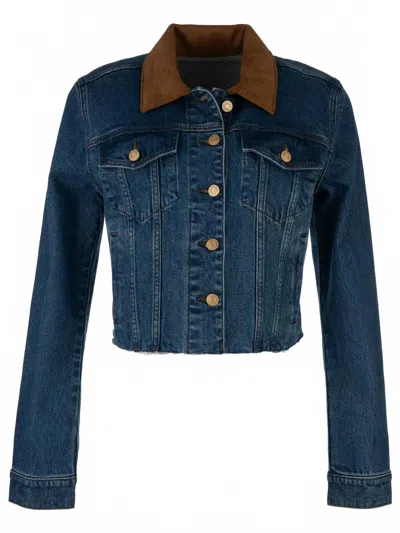 Kut From The Kloth Women's Kerry Cropped Jacket In Affined In Blue