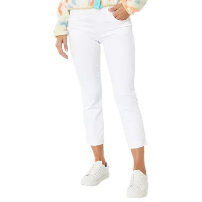 Kut From The Kloth Women's  Amy Jeans White Denim Straight Leg Cropped Ddr2642 In Multi