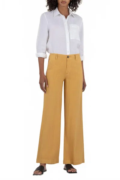 Kut From The Kloth Women's Meg Linen Wide Leg Pant In Medallion In Multi