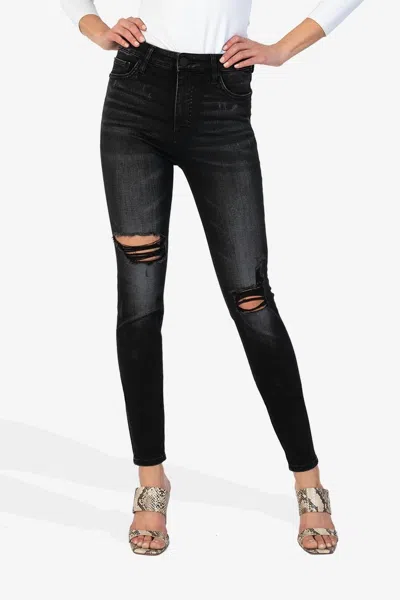 Kut From The Kloth Women's Mia High Rise Fab Ab Toothpick Skinny In Black