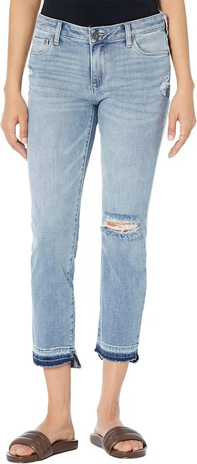 Kut From The Kloth Women's Reese Ankle Straight Step Hem Denim In Blue