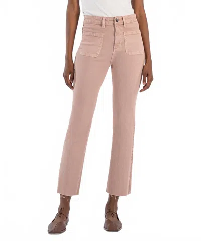 KUT FROM THE KLOTH WOMEN'S REESE HIGH RISE ANKLE STRAIGHT LEG IN ROSE