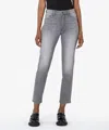 Kut From The Kloth Women's Reese High Rise Fab Ab Ankle Straight Regular Hem In Gray In Gray