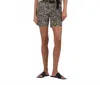 Kut From The Kloth Women's Remington Short Top In Olive In Animal Print