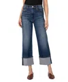 Kut From The Kloth Sienna Cuffed High Waist Wide Leg Jeans In Multi