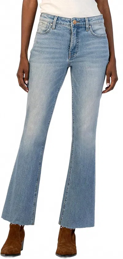 Kut From The Kloth Women's Stella High Rise Fab Flare Jeans In Priorities In Blue