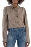Kut From The Kloth Zinnia Patch Pocket Jacket In Gray
