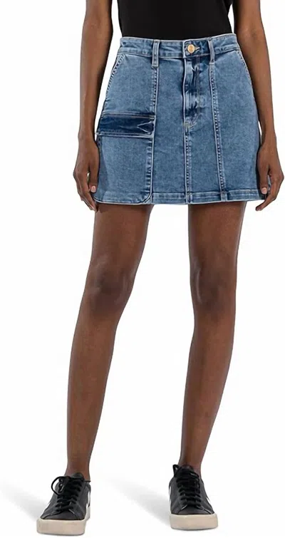 Kut From The Kloth Zoe Skirt In Alarming In Blue