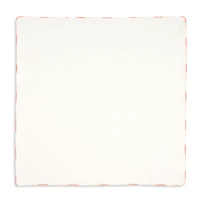 Kutnia Contrast Tipped Cotton Napkin, Set Of 4 In White