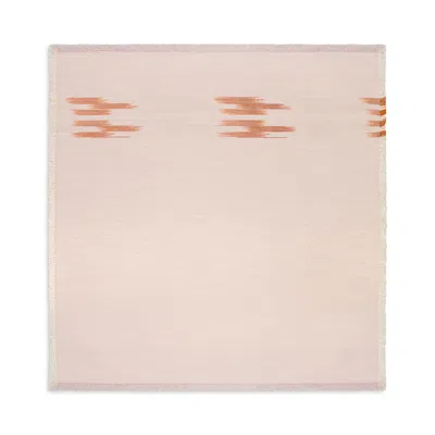 Kutnia Peshtemal Ikat Cotton Fringe Napkins, Set Of 4 In Pink