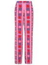 Kutnia Pink Silk Zeugma Pants In Pink