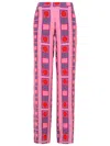 Kutnia Pink Silk Zeugma Pants In Pink