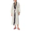 Kutnia Striped Kimono Robe In White