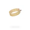 Kuu Women's Gold / Silver Triple Chain Bracelet - Gold, Platinum