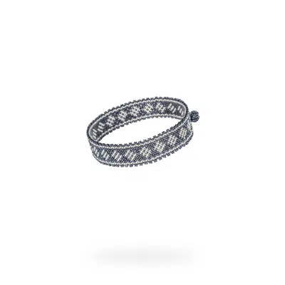 Kuu Women's Mini Bracelet - Gray Crystal, Silver