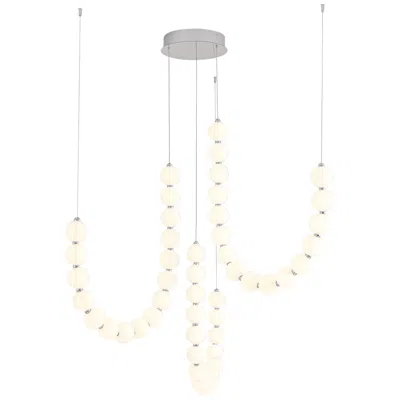 Kuzco Akoya 48 Light Chrome Dimmable Led Chandelier