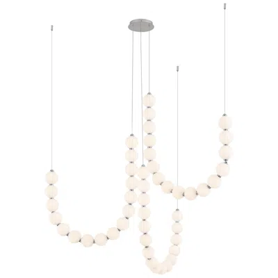 Kuzco Akoya 48 Light Chrome Dimmable Led Chandelier With Remote Driver