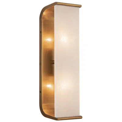 Kuzco Alora Abbott E12 15-in Vintage Brass/alabaster Wall Vanity