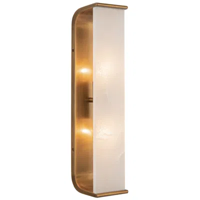 Kuzco Alora Abbott E12 19-in Vintage Brass/alabaster Wall Vanity