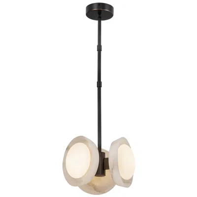 Kuzco Alora Alonso Led 13-in Urban Bronze/alabaster Pendant In Brown